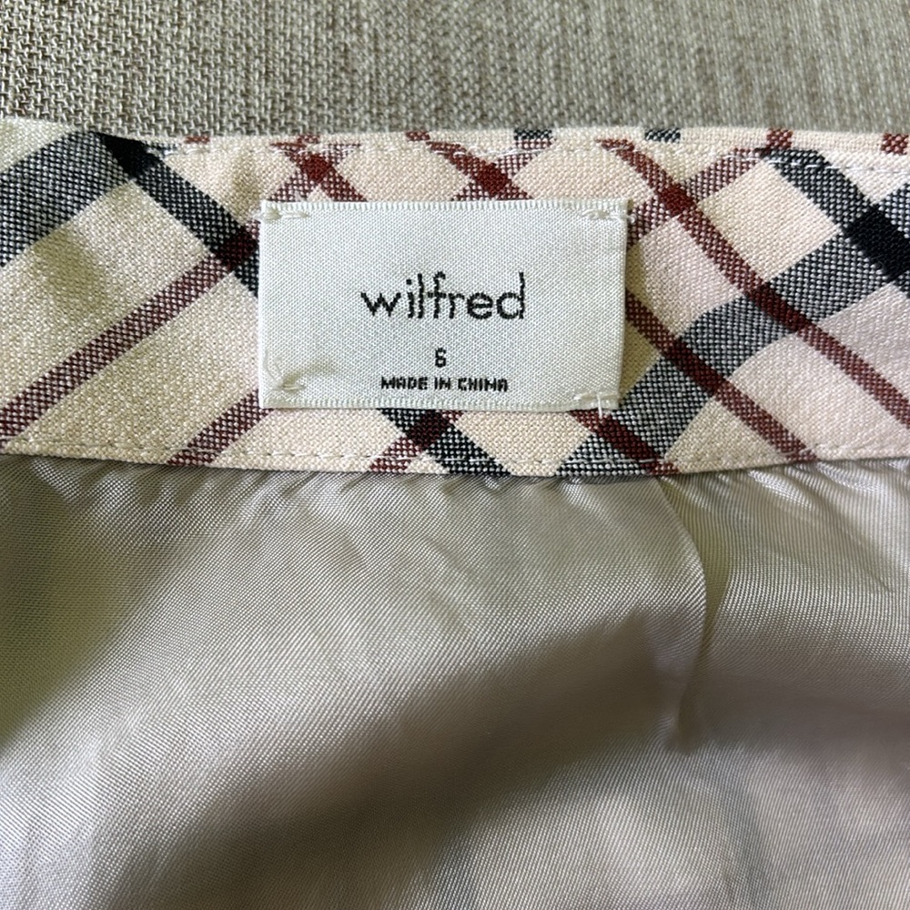 Aritzia Wilfred Plaid Patio Mini Skirt Size small - Picture 3 of 4